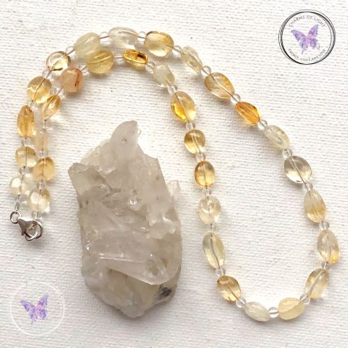 Citrine & Clear Quartz Necklace